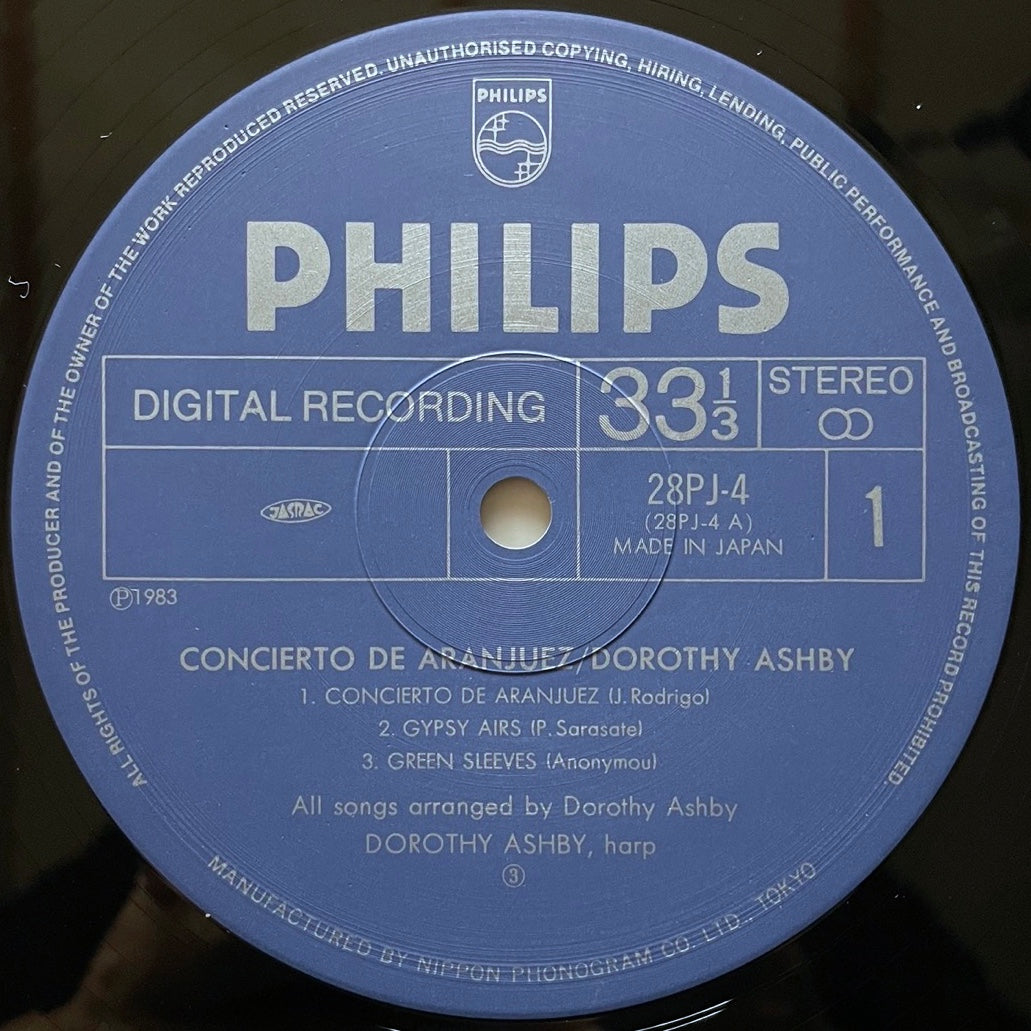 DOROTHY ASHBY / CONCIERTO DE ARANJUEZ on Philips - Japan Original Audiophile LP NM 28PJ-4 obi