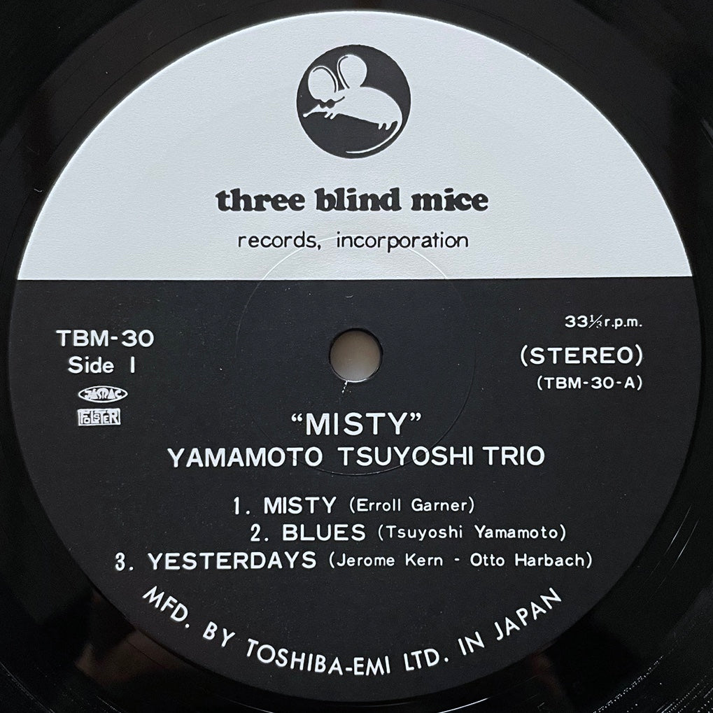 TSUYOSHI YAMAMOTO TRIO / MISTY on Three Blind Mice - Japan Original LP NM TBM-30