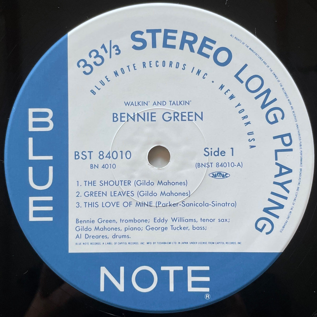 BENNIE GREEN / WALKIN' AND TALKIN' on Blue Note - Japan LP NM BN4010