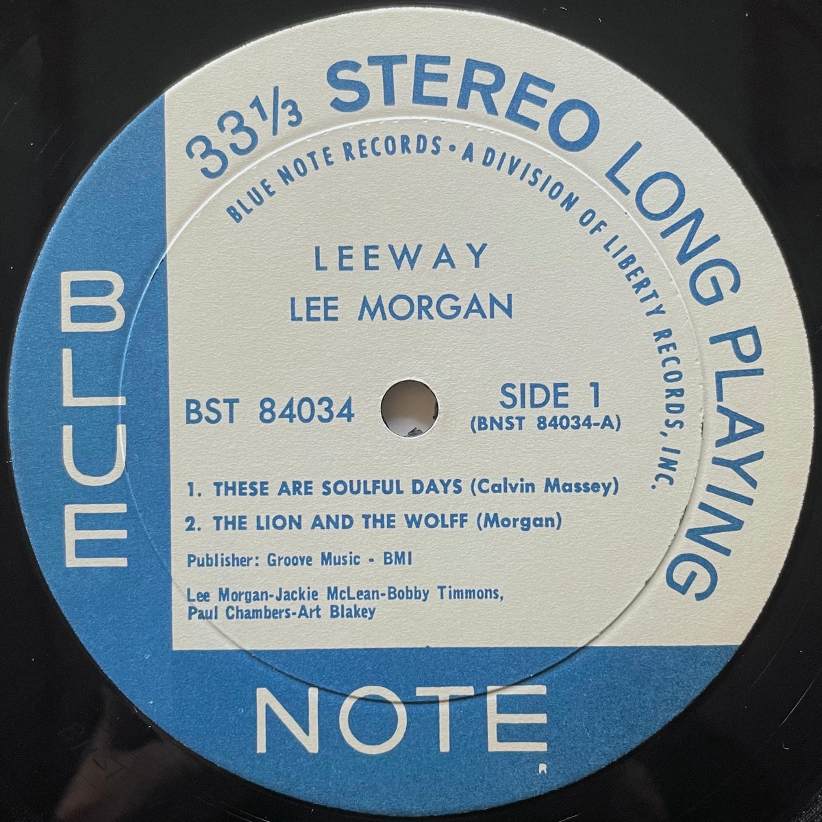 LEE MORGAN / LEEWAY on Blue Note - US Liberty BST-84034