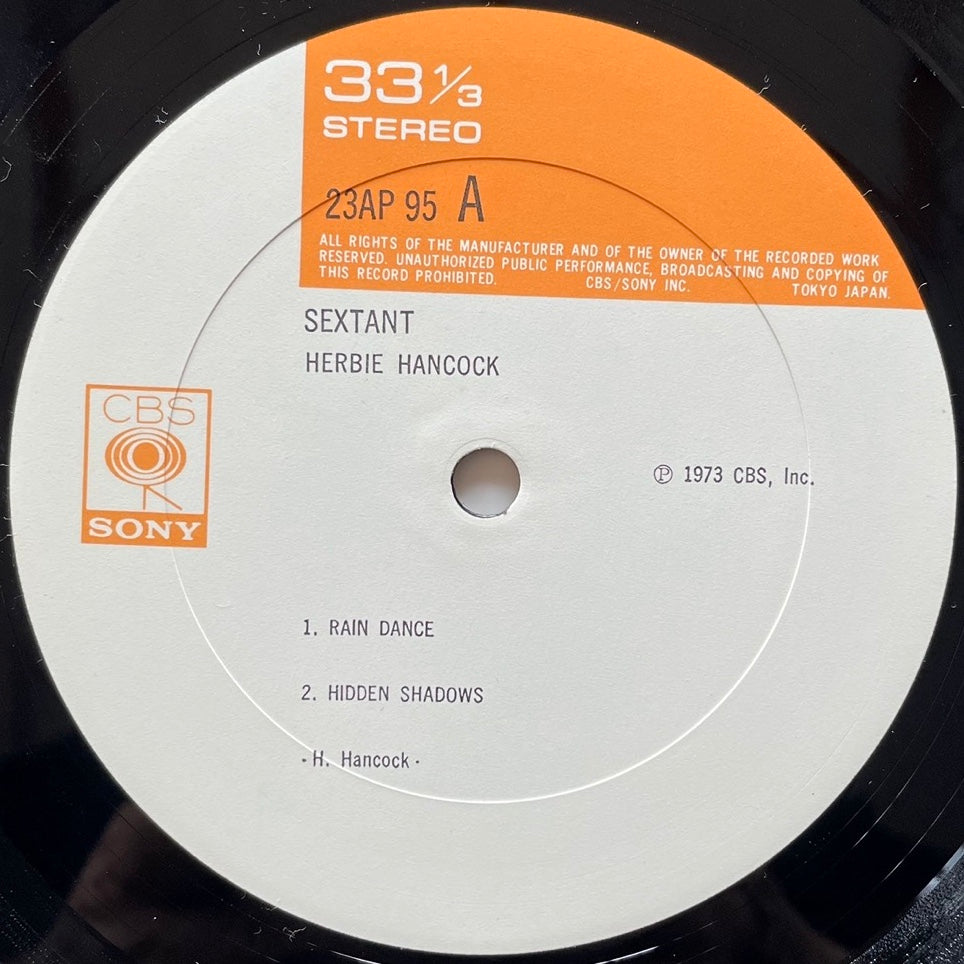 HERBIE HANCOCK SEXTANT - Japan CBS/SONY LP NM 23AP 95