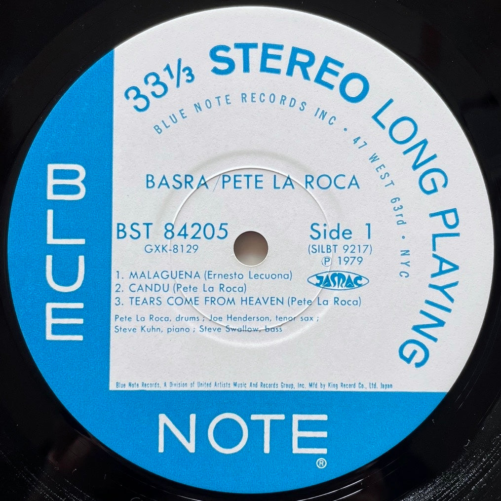 PETE LA ROCA / BASRA on Blue Note - Japan King LP GXK-8129