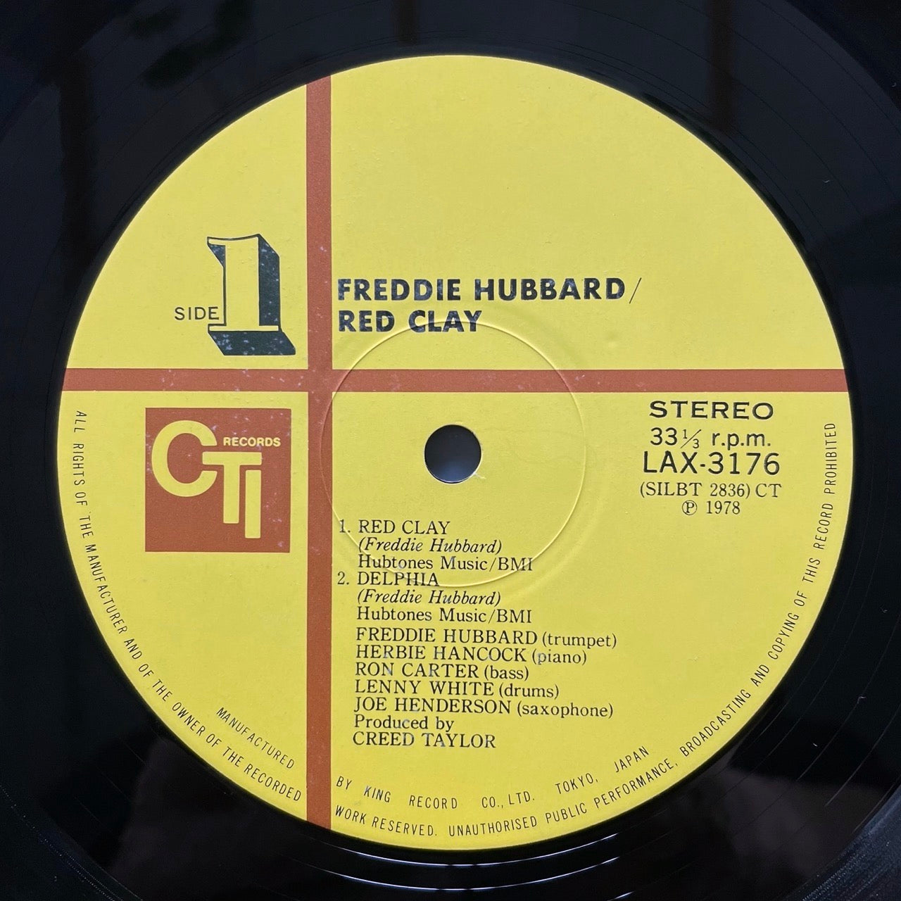 for JH --- FREDDIE HUBBARD / RED CLAY on CTI - Japan LP LAX -3176 JOE HENDERSON