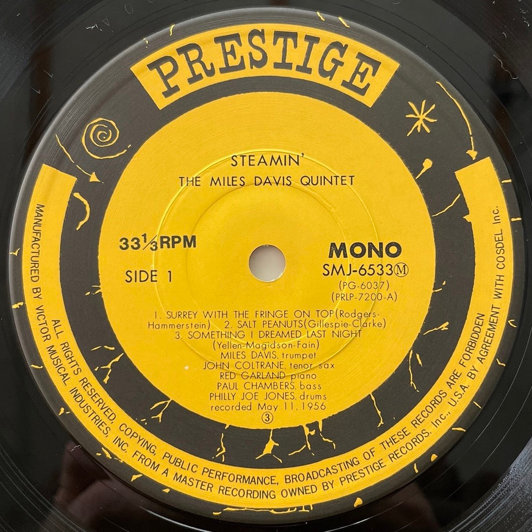 MILES DAVIS QUINTET / STEAMIN' on Prestige - Japan MONO LP NM SMJ-6533