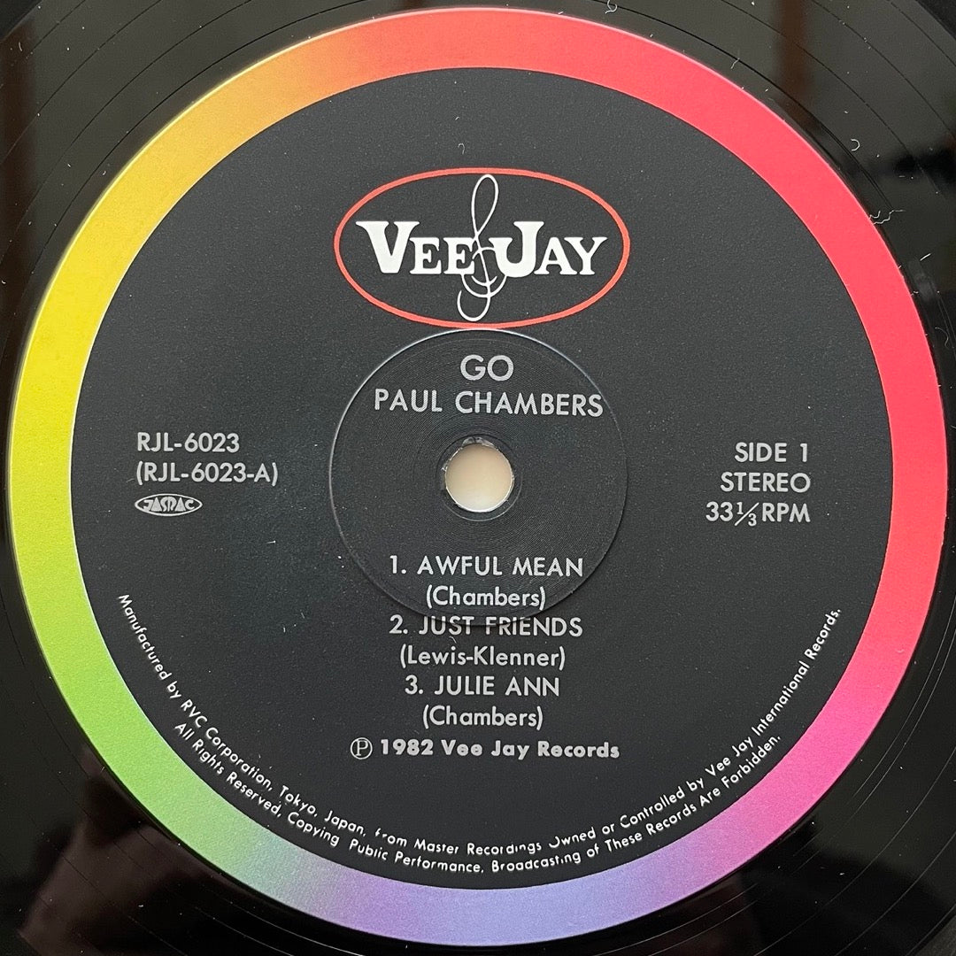 PAUL CHAMBERS / GO on Vee Jay - Japan LP RJL-2664
