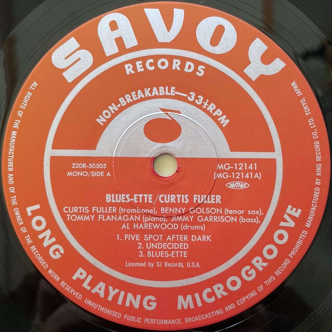 CURTIS FULLER / BLUES-ETTE on Savoy - Japan MONO LP NM obi 220R-50505