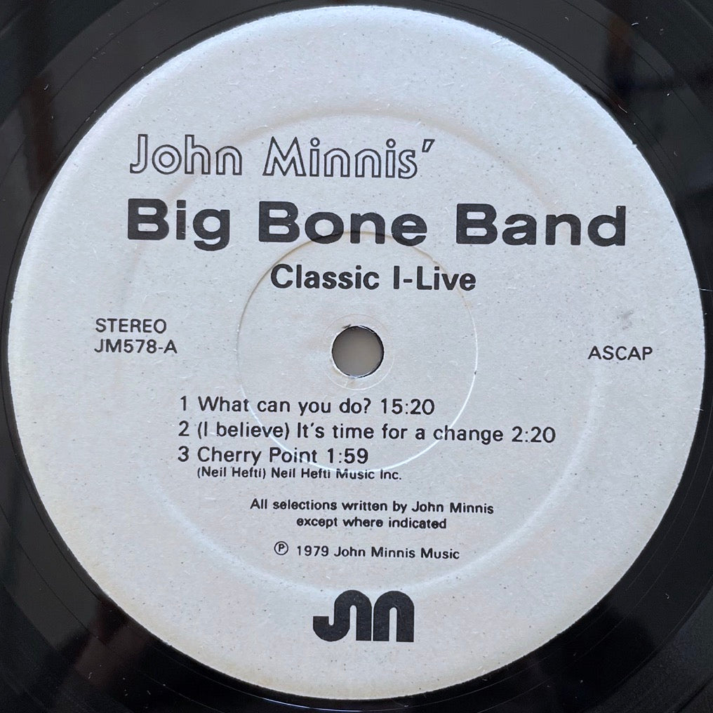 JOHN MINNIS' BIG BONE BAND - CLASSIC I-LIVE - Japan LP JM578 Jazz Funk Soul RareGroove