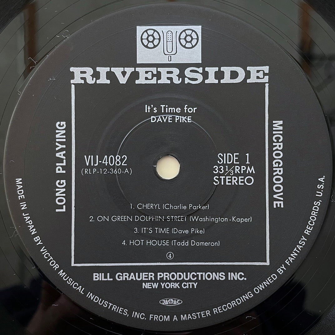 DAVE PIKE / IT'S TIME FOR on Riverside - Japan LP NM VIJ-4082