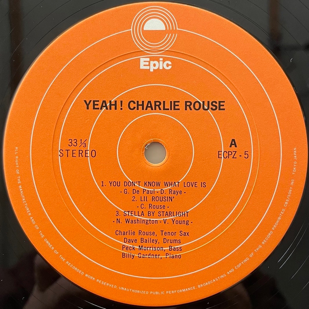 CHARLIE ROUSE / YEAH! on Epic - Japan LP ECPZ-5