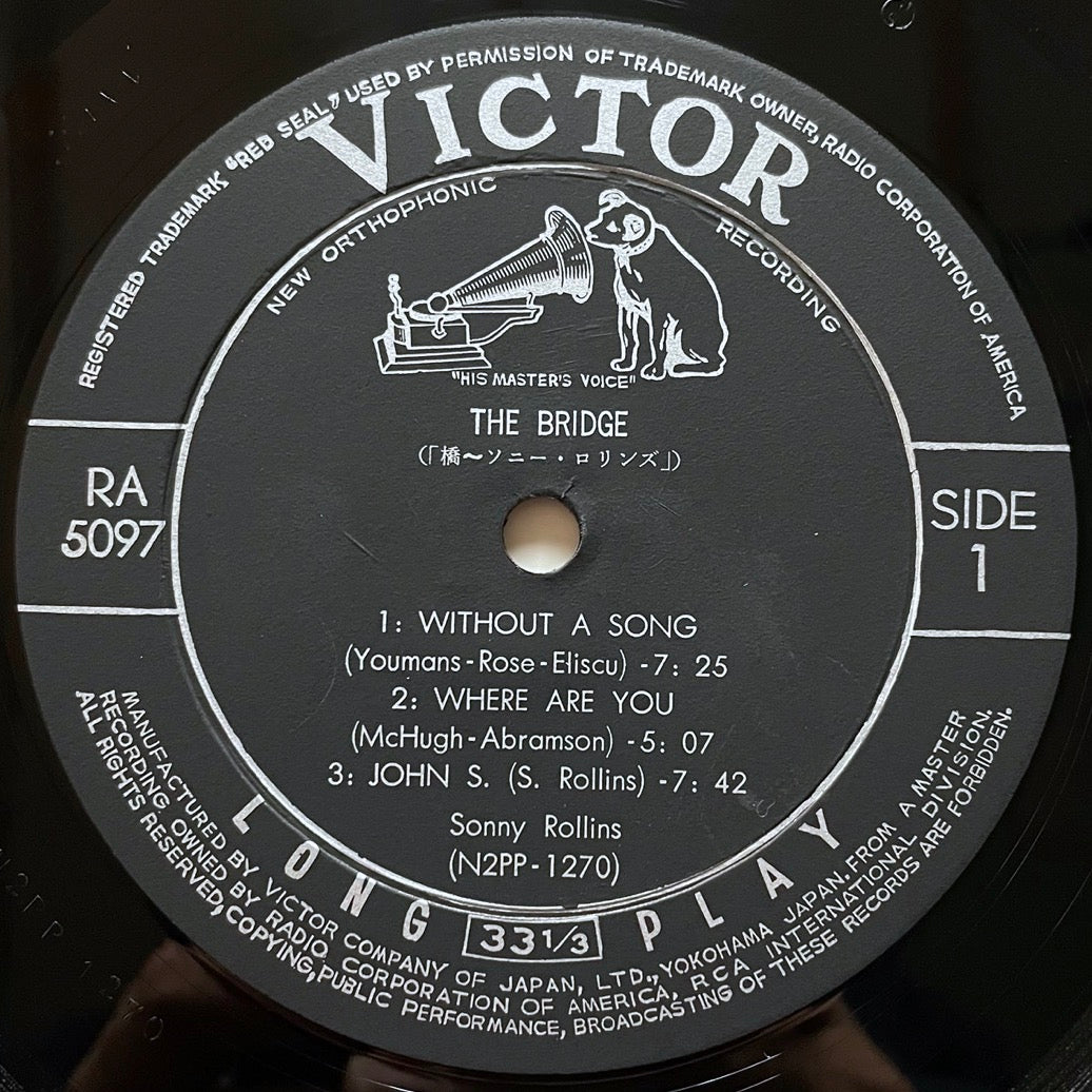SONNY ROLLINS / THE BRIDGE on RCA - Japan Original MONO LP RA-5097