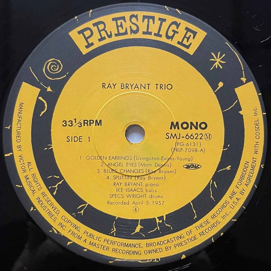 RAY BRYANT TRIO on Prestige 7098 - Japan MONO LP NM SMJ-6622