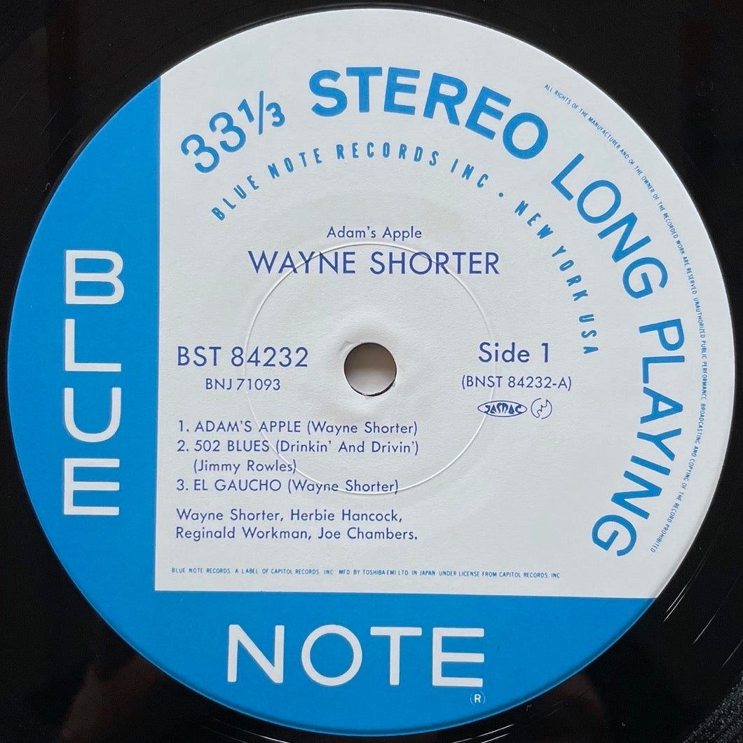 WAYNE SHORTER / ADAM'S APPLE on Blue Note - Japan LP BNJ-71093 obi