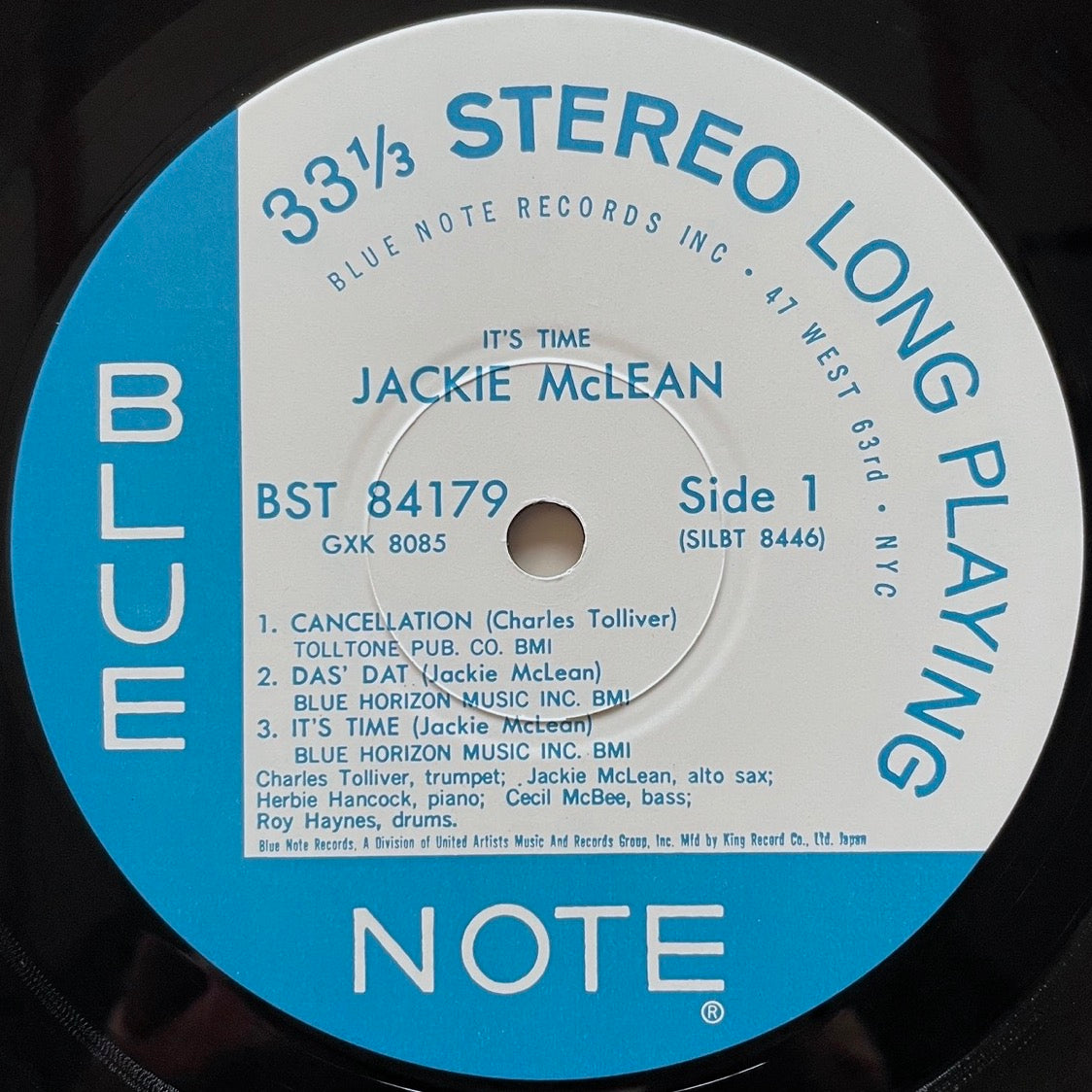 JACKIE McLEAN / IT'S TIME on Blue Note - Japan King LP GXK-8085 obi