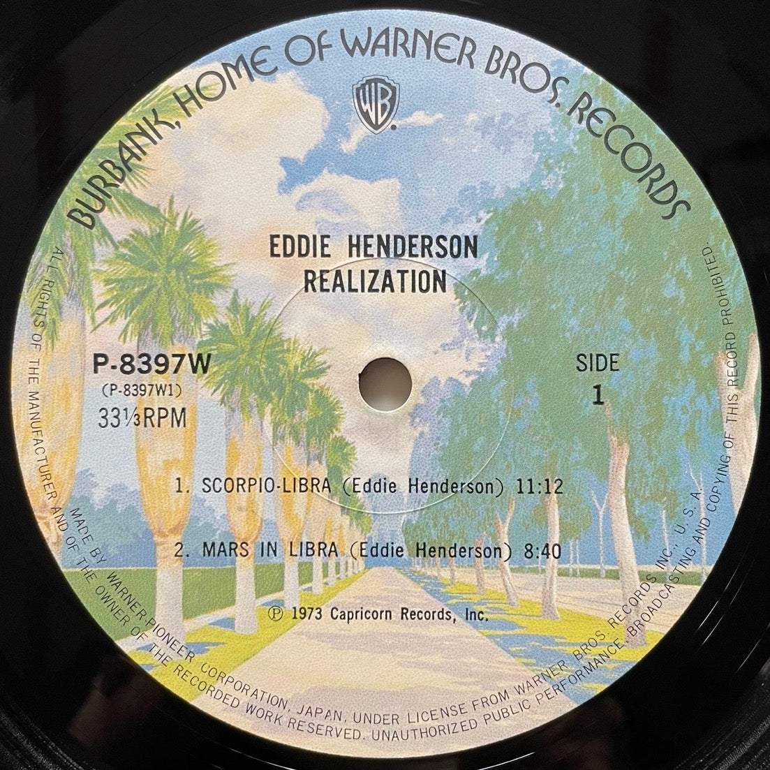 EDDIE HENDERSON / REALIZATION on Warner Bros. - Japan LP P-8397W