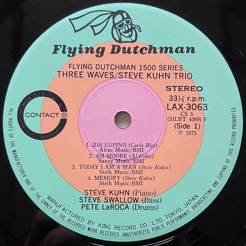 STEVE KUHN TRIO / THREE WAVES on Contact - Japan Flying Dutchman LP LAX-3063 obi