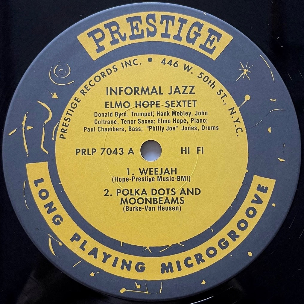 ELMO HOPE SEXTET / INFORMAL JAZZ on Prestige - Japan MONO LP NM VIJJ-30067