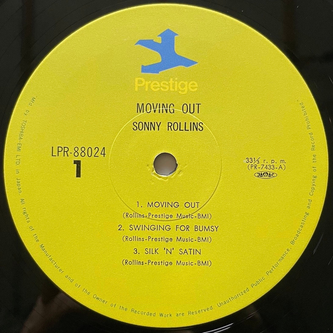 SONNY ROLLINS / MOVIN' OUT - Japan Prestige MONO LP LPR-88024