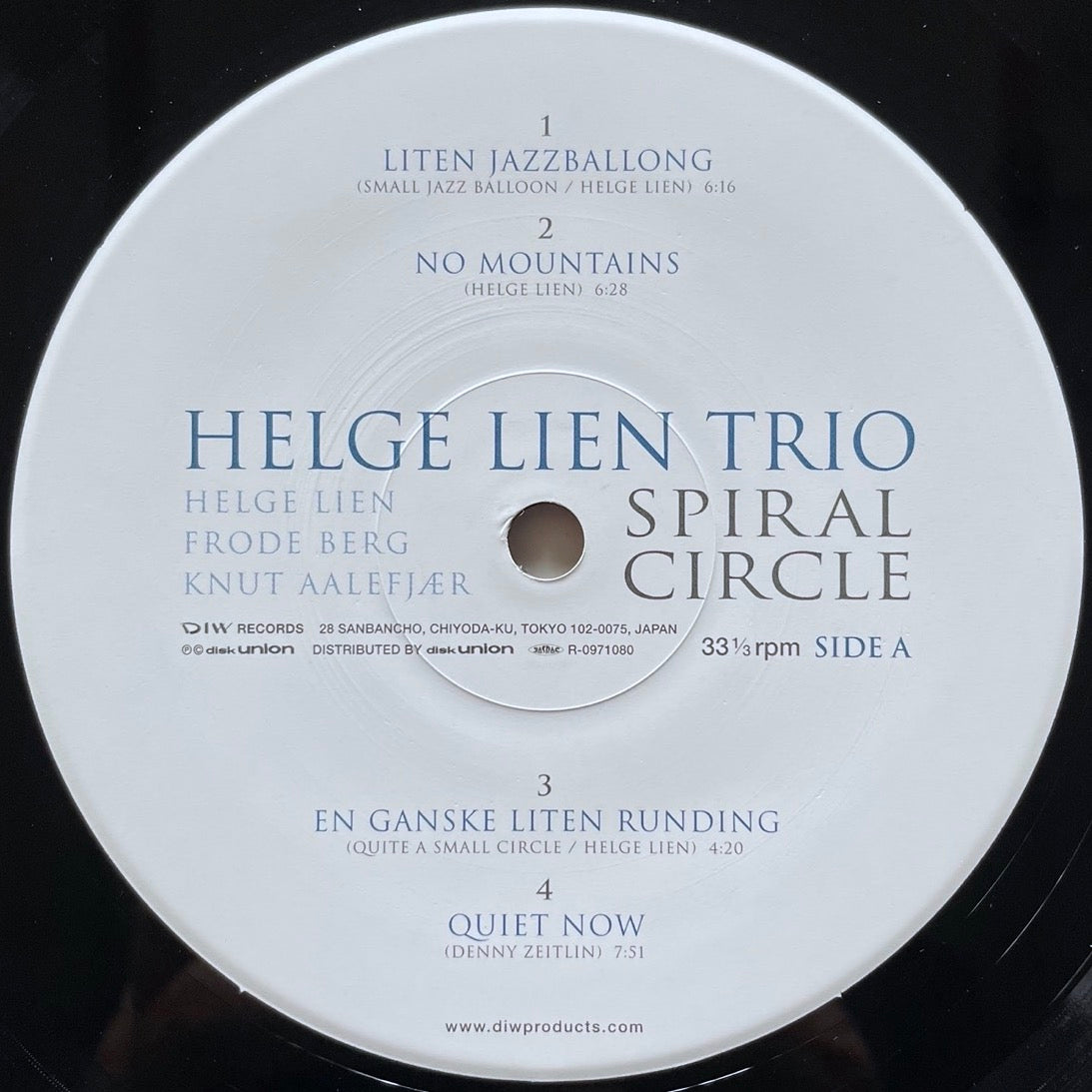 HELGE LIEN TRIO / SPIRAL CIRCLE - Japan DIW Original LP DIW-3029