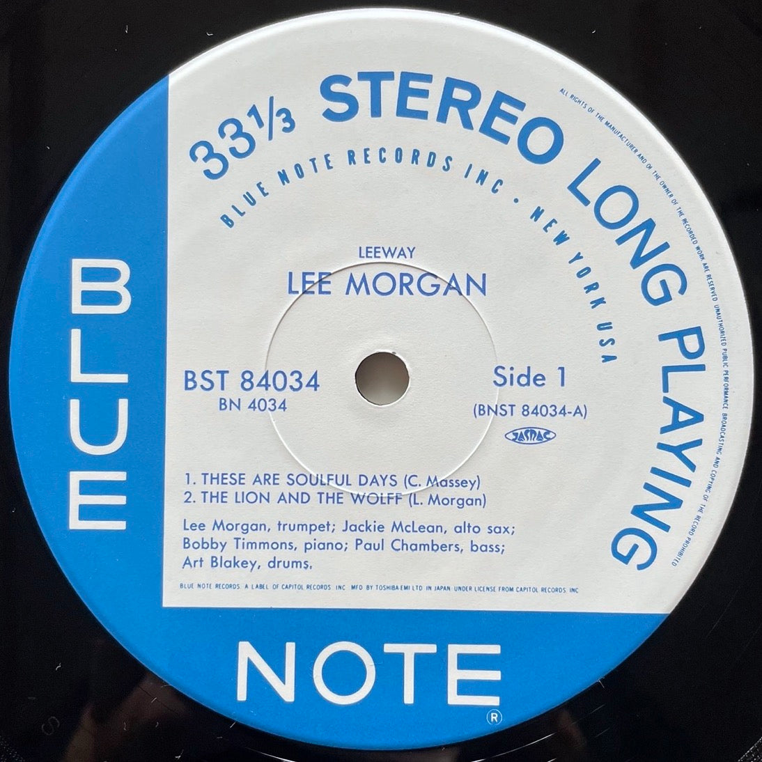 LEE MORGAN / LEEWAY on Blue Note - Japan LP NM BN4034
