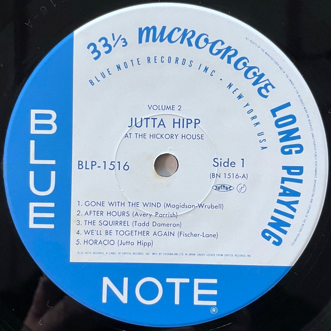 JUTTA HIPP AT THE HICKORY HOUSE VOL.2 on Blue Note - Japan LP NM BLP-1516