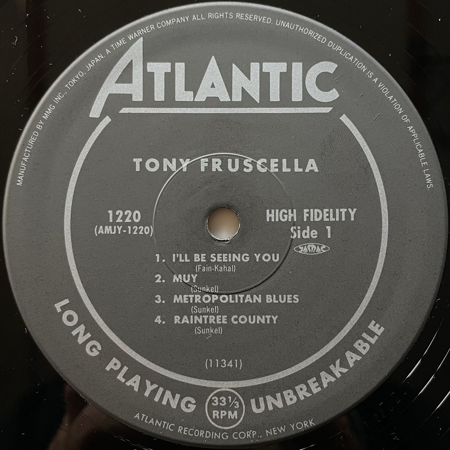 TONY FRUSCELLA on Atlantic - Japan LP NM AMJY-1220