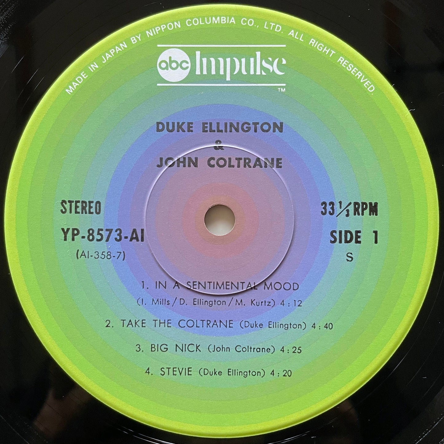 DUKE ELLINGTON & JOHN COLTRANE on Impulse - Japan GF LP YP-8573-AI