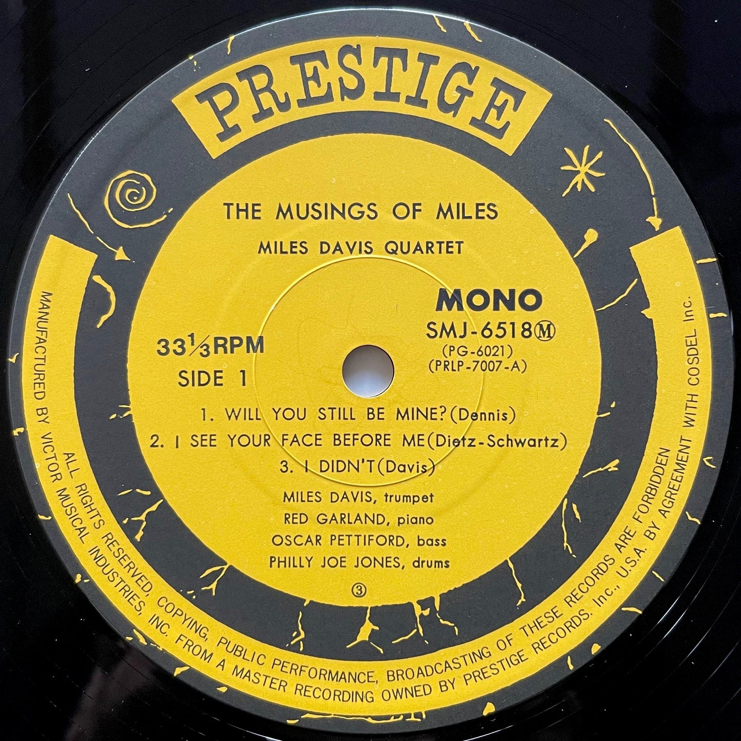 MILES DAVIS / THE MUSINGS OF MILES on Prestige - Japan MONO LP SMJ-6518