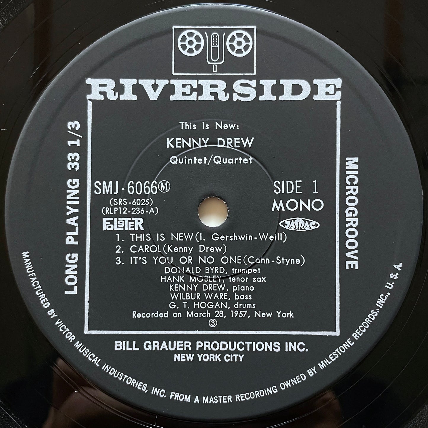 KENNY DREW QUINTET & QUARTET / THIS IS NEW on Riverside - Japan MONO LP NM SMJ-6066 Hank Mobley Donald Byrd