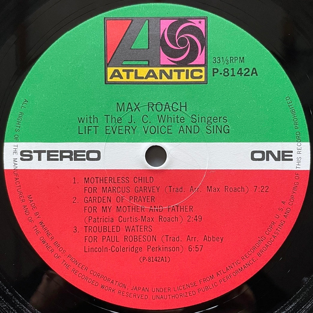 MAX ROACH / LIFT EVERY VOICE AND SING on Atlantic - Japan LP P-8142A