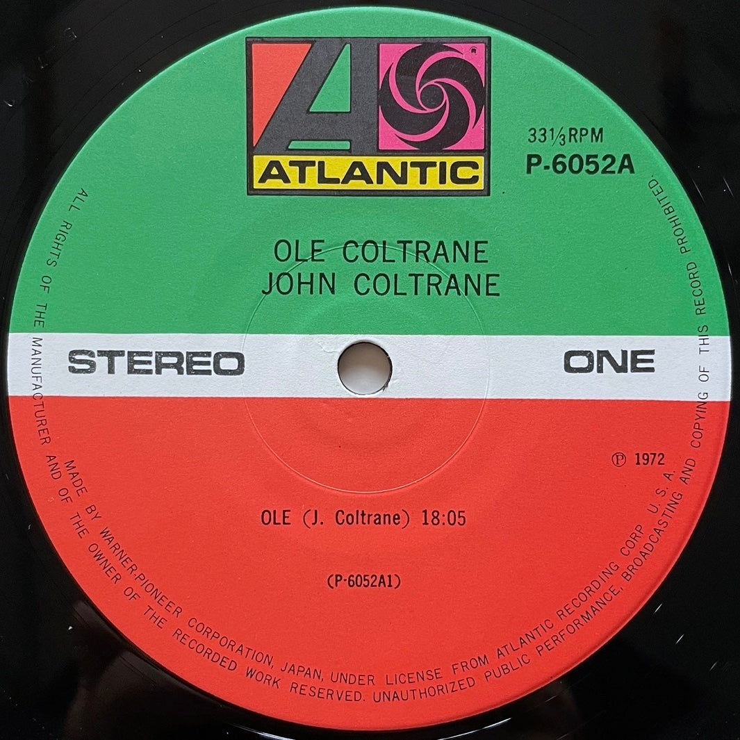 JOHN COLTRANE / OLE on Atlantic - Japan LP P-6052A