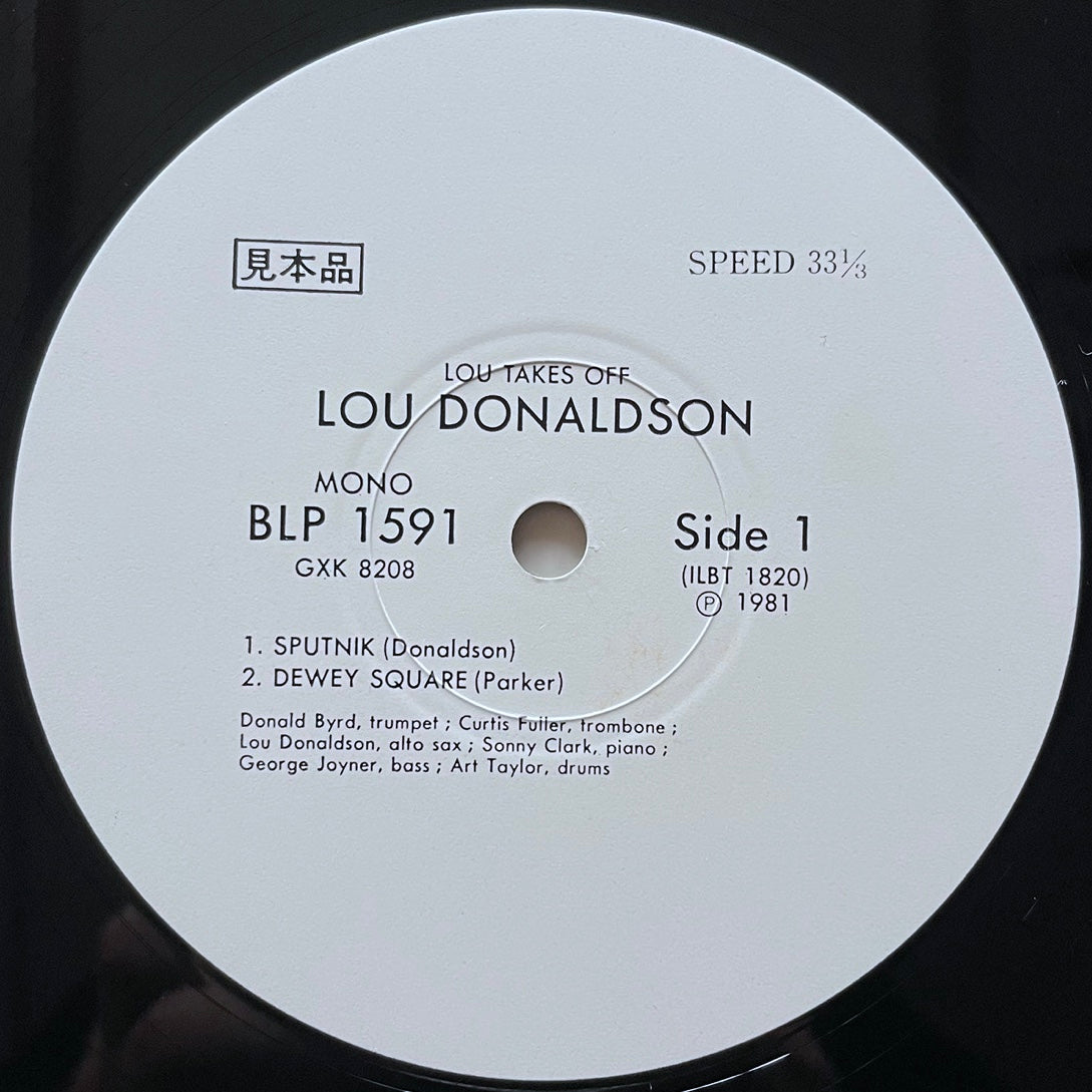 LOU DONALDSON / LOU TAKES OFF on Blue Note - Japan King Promo LP GXK-8208 obi