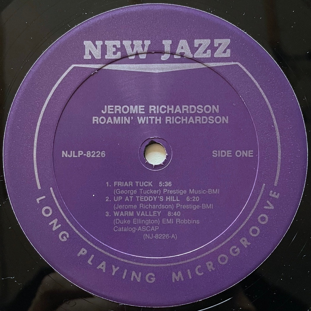 JEROME RICHARDSON / ROAMIN' WITH RICHARDSON on New Jazz - Japan LP NM WWLJ-7027