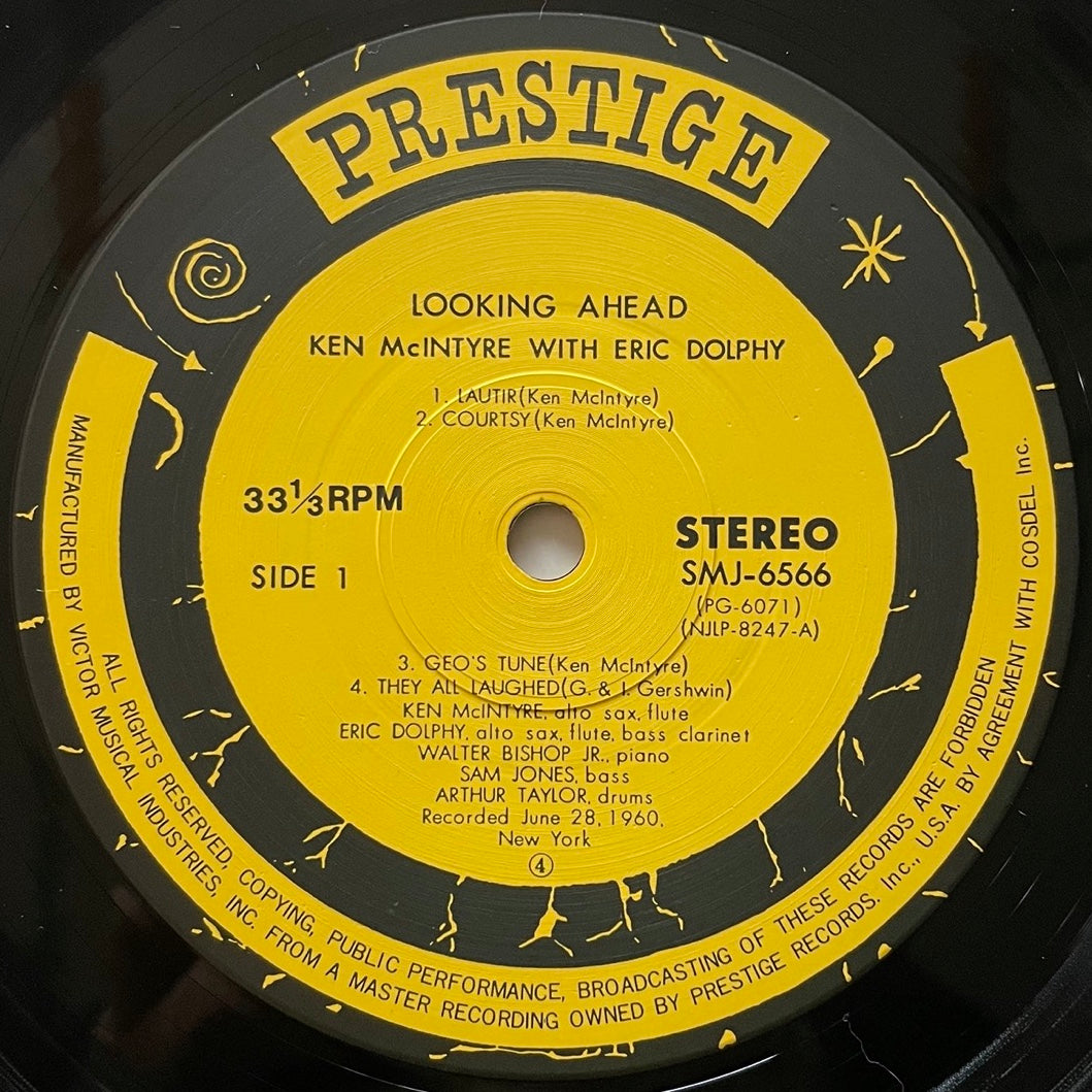 KEN McINTYRE with ERIC DOLPHY / LOOKING AHEAD on New Jazz - Japan Prestige LP SMJ-6566