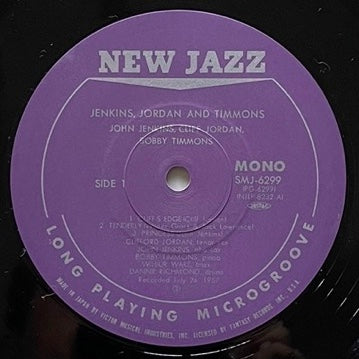 JOHN JENKINS, CLIFF JORDAN AND BOBBY TIMMONS on New Jazz - Japan MONO LP NM SMJ-6299