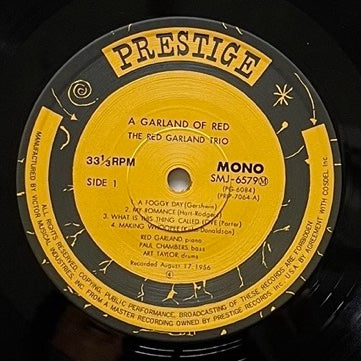 RED GARLAND TRIO / A GARLAND OF RED on Prestige - Japan MONO LP SMJ-6579
