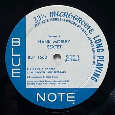 HANK MOBLEY SEXTET on Blue Note - US UA MONO LP BLP1560