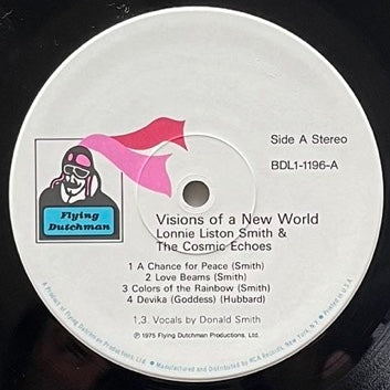LONNIE LISTON SMITH & THE COSMIC ECHOES / VISIONS OF A NEW WORLD - Japan Flying Dutchman LP NM BVJJ-2827 obi