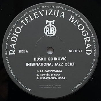DUSKO GOJKOVIC / INTERNATIONAL JAZZ OCTET on RTB - Japan 10" LP NM