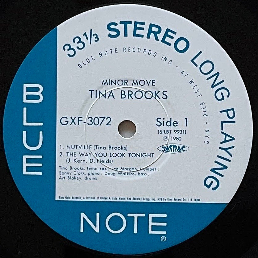 TINA BROOKS / MINOR MOVE on Blue Note - Japan King Original LP GXF-3072