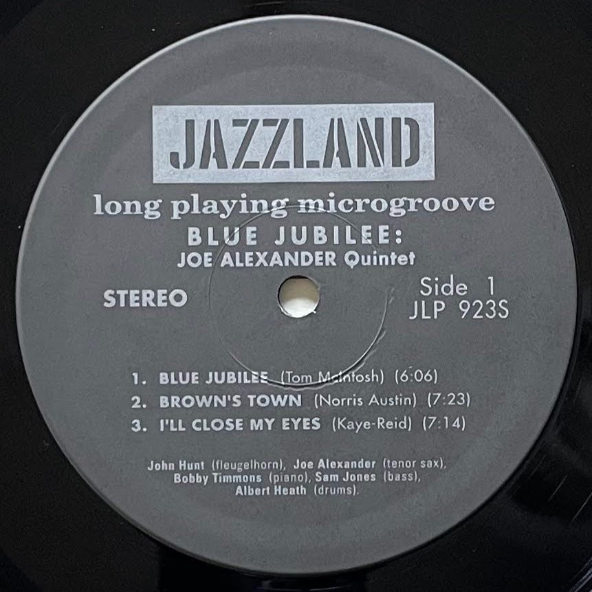JOE ALEXANDER / BLUE JUBILEE on Jazzland - Japan LP NM VIJJ-30046 obi
