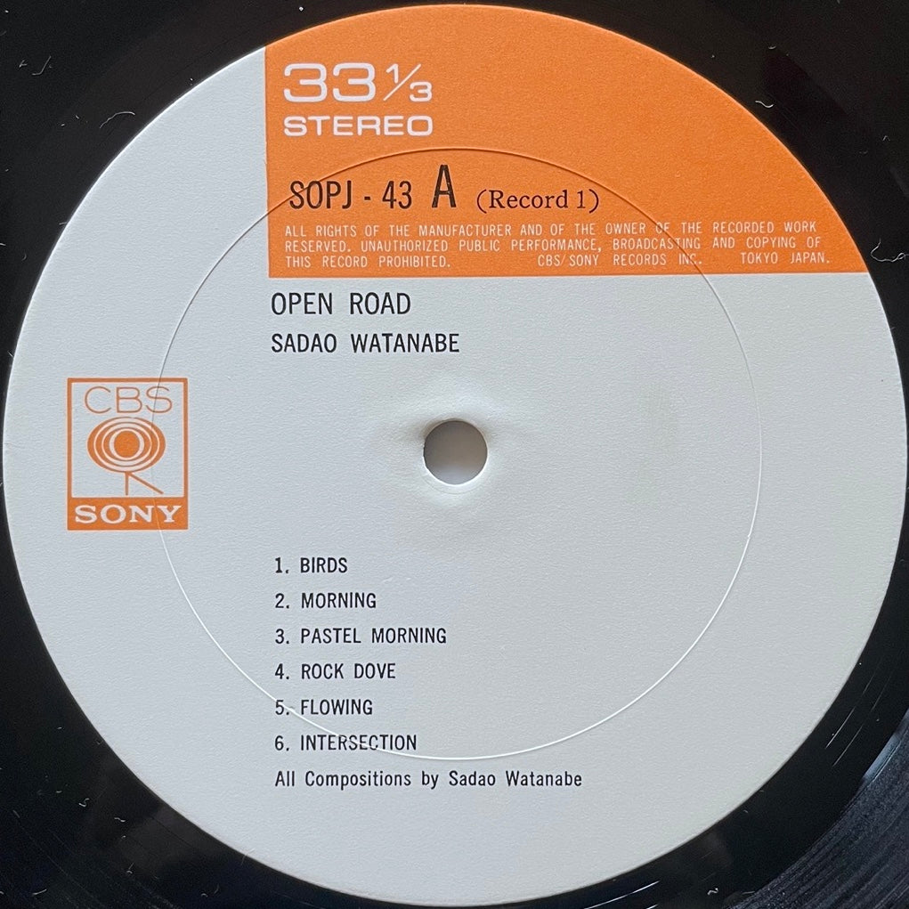 SADAO WATANABE / OPEN ROAD (2LP) - Japan CBS/SONY Original LP Spiritual Jazz Funk SOPJ-43/44