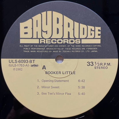 BOOKER LITTLE on Time - Japan GF LP NM Scott La Faro Roy Haynes ULS-6093-BT