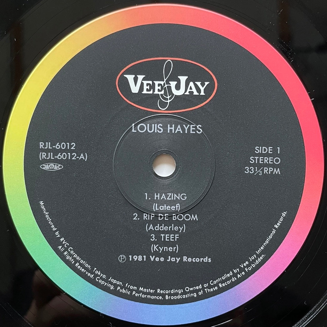 LOUIS HAYES feat. YUSEF LATEEF on Vee-Jay - Japan LP RJL-6012