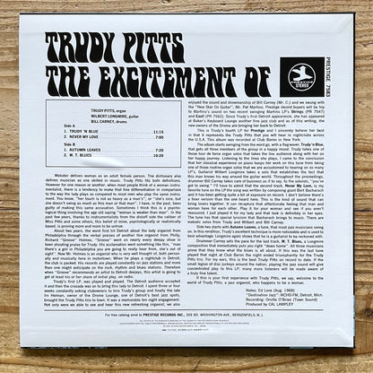 TRUDY PITTS / THE EXCITEMENT OF on Prestige - Japan LP NM THLP-005