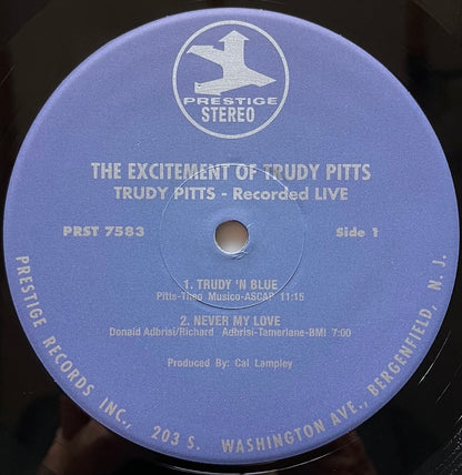 TRUDY PITTS / THE EXCITEMENT OF on Prestige - Japan LP NM THLP-005