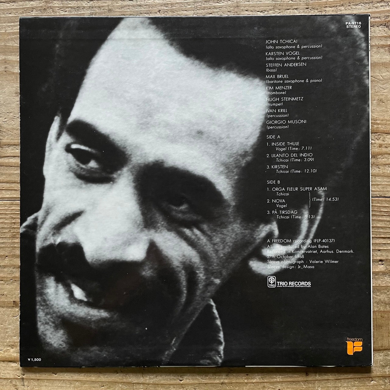 JOHN TCHICAI / CADENTIA NOVA DANICA on UK Polydor - Japan Freedom LP NM PA-9716