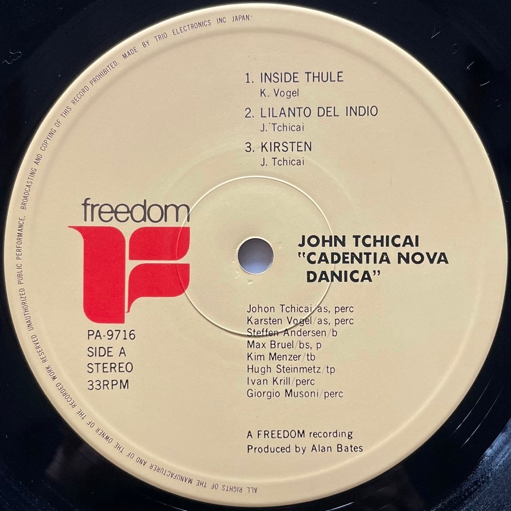 JOHN TCHICAI / CADENTIA NOVA DANICA on UK Polydor - Japan Freedom LP NM PA-9716
