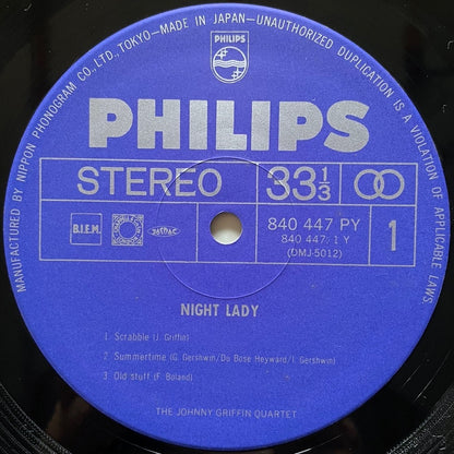 JOHNNY GRIFFIN QUARTET / NIGHT LADY on Dutch Philips - Japan LP NM DMJ-5012 obi
