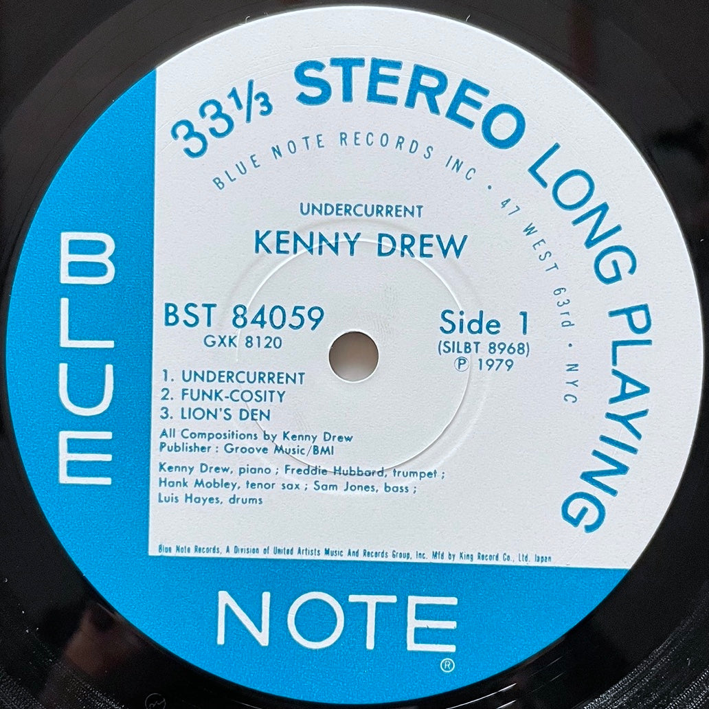 KENNY DREW / UNDERCURRENT on Blue Note - Japan King LP GXK-8120