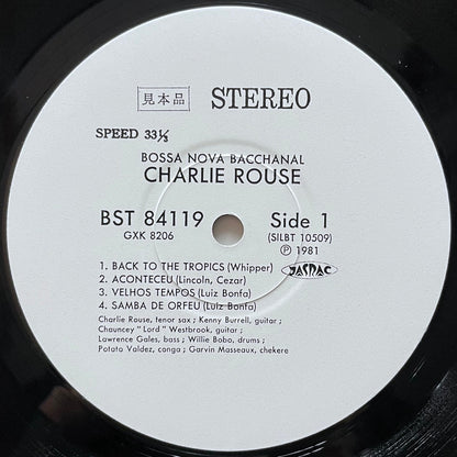 CHARLIE ROUSE / BOSSA NOVA BACCHANAL on Blue Note - Japan King PROMO LP GXK-8206